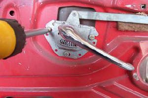 Removing the door latch