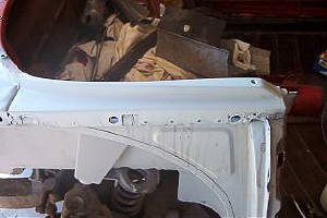 Repaired Passenger Side Front Deck Extension