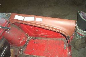 New passenger side rear deck extension partially installed