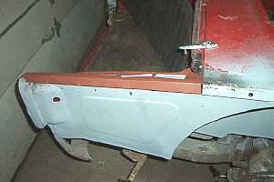 Passenger side rear deck extension almost done